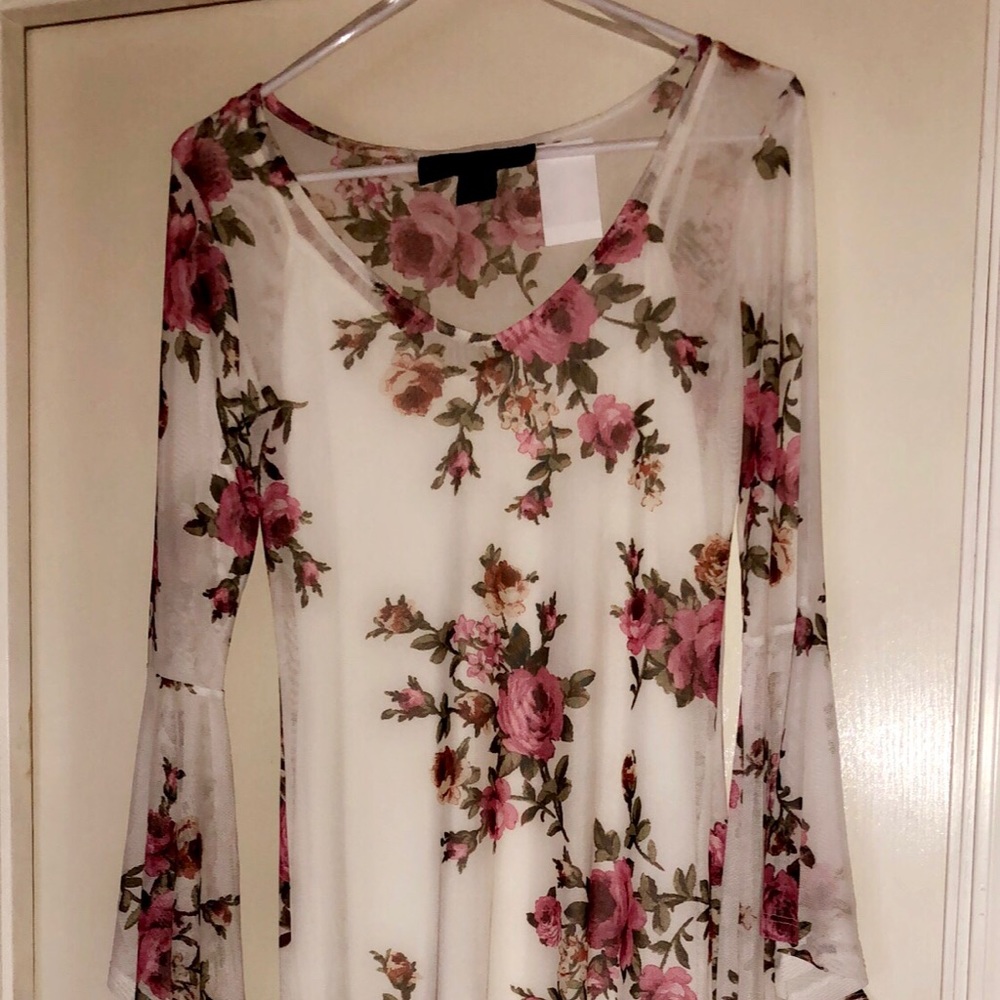 NWT White Floral Dress